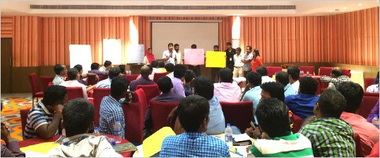 Design thinking workshop at nasscom coimbatore event