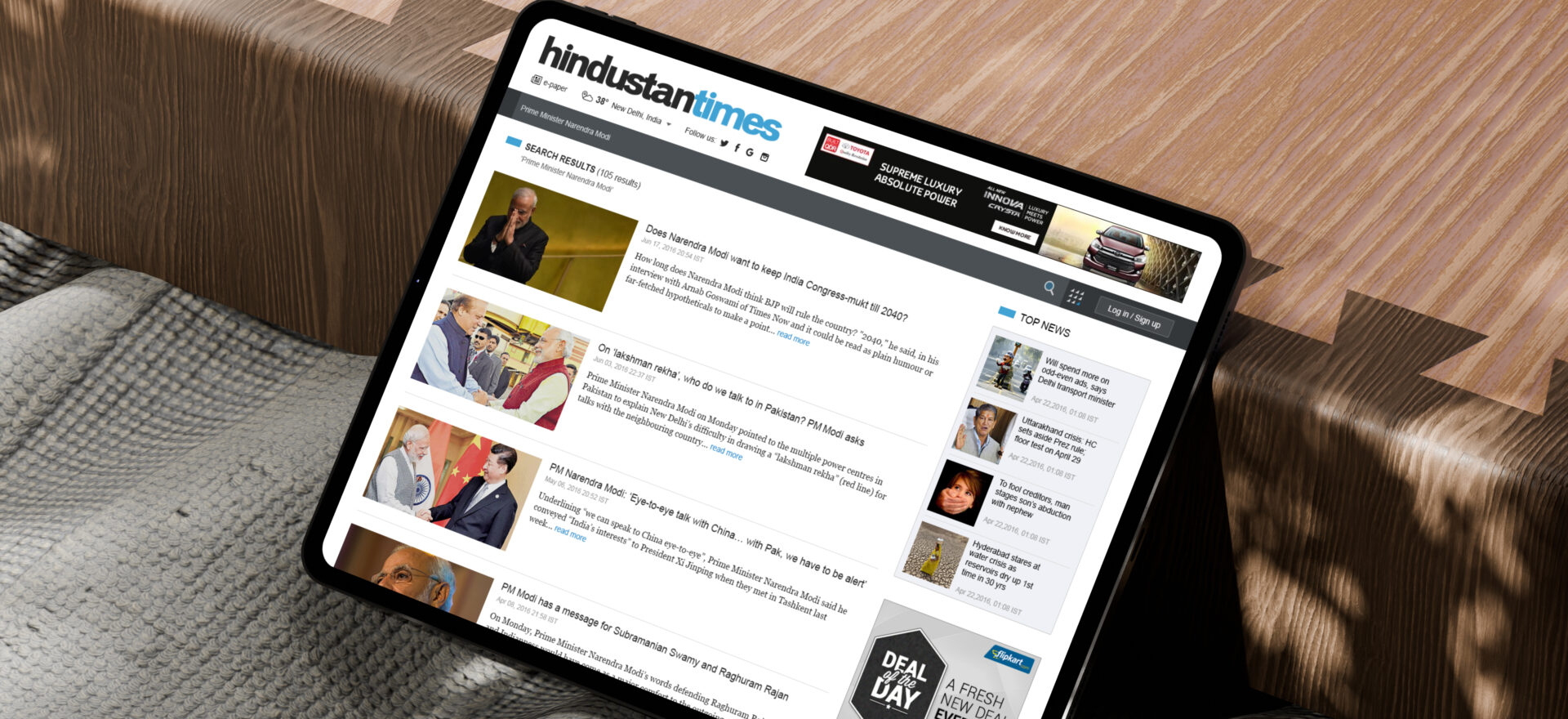 Hindustan Times responsive news portal redesign — reader‑first layout