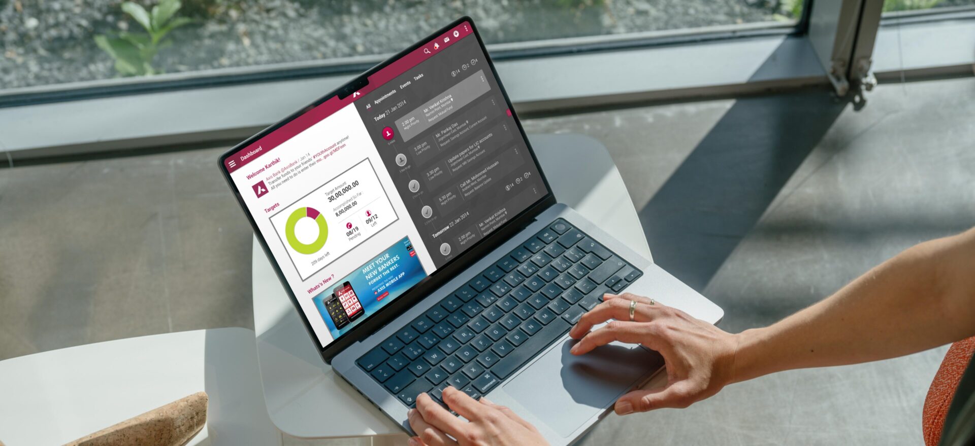 Axis Bank RM Android app — meetings, tasks and follow‑ups