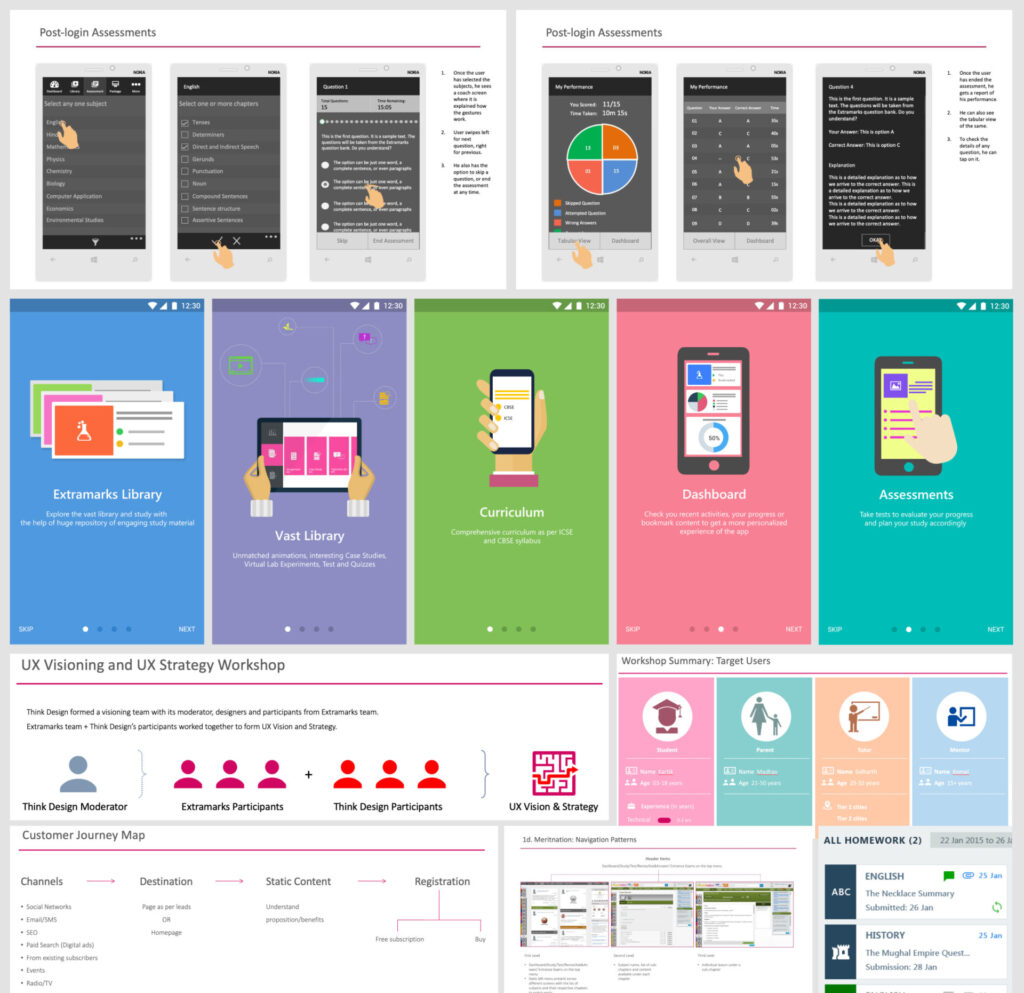 Extramarks E-tool Dashboard: Interactive Learning Interface.