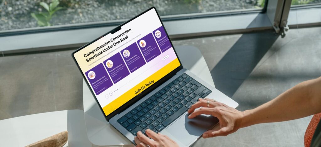 construction solutions portal UI - Utec by UltraTech responsive web