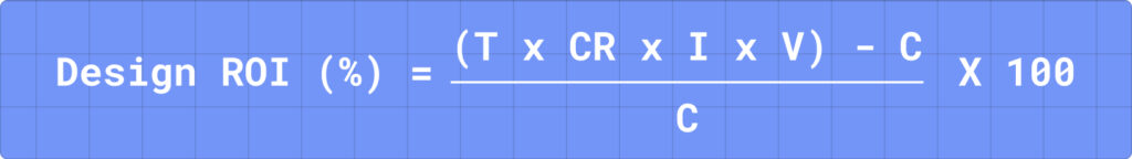 Key Metrics to Calculate Design ROI formula